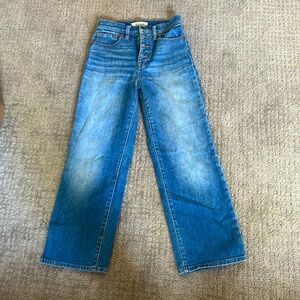 Madewell women’s slim wide leg crop jeans